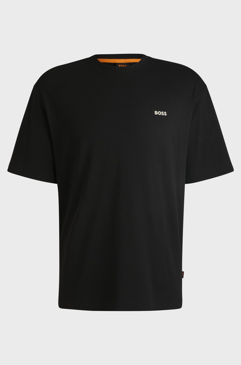 Hugo Boss Camiseta relaxed fit de algodón con estampado trasero de temporada