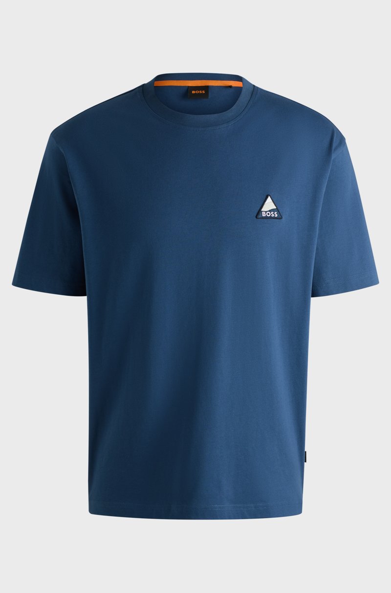 Hugo Boss Camiseta relaxed fit de algodón con parche de logo