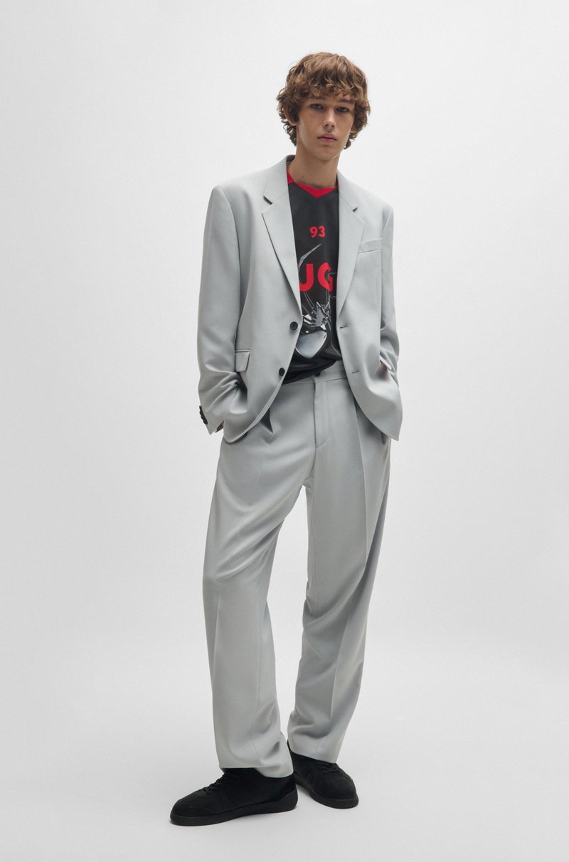 Hugo Boss Camiseta Relaxed Fit De Malla Estilo Fútbol Americano Con Estampado De Temporada