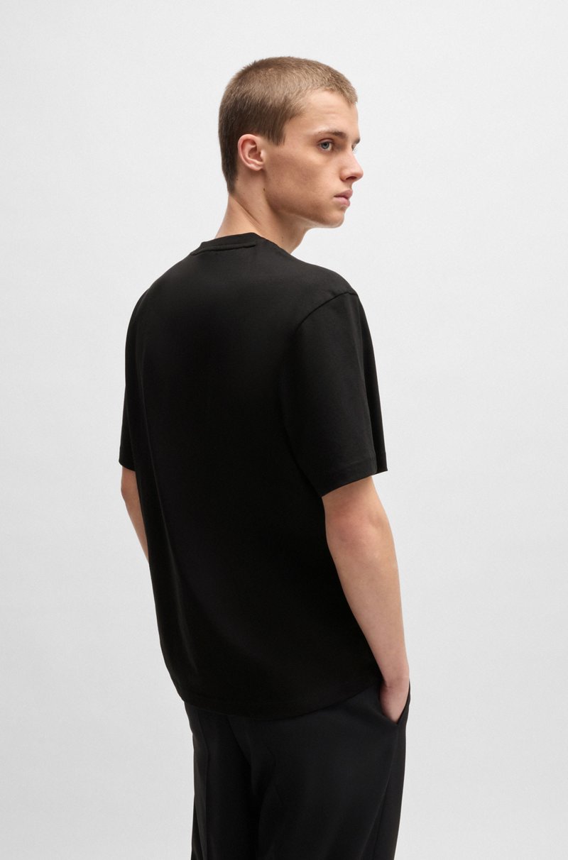 Hugo Boss Camiseta Relaxed Fit De Punto De Algodón Con Estampado De Cara