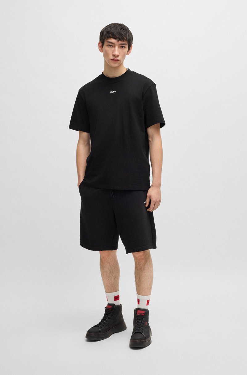 Hugo Boss Camiseta Relaxed Fit En Algodón Con Logo Estampado