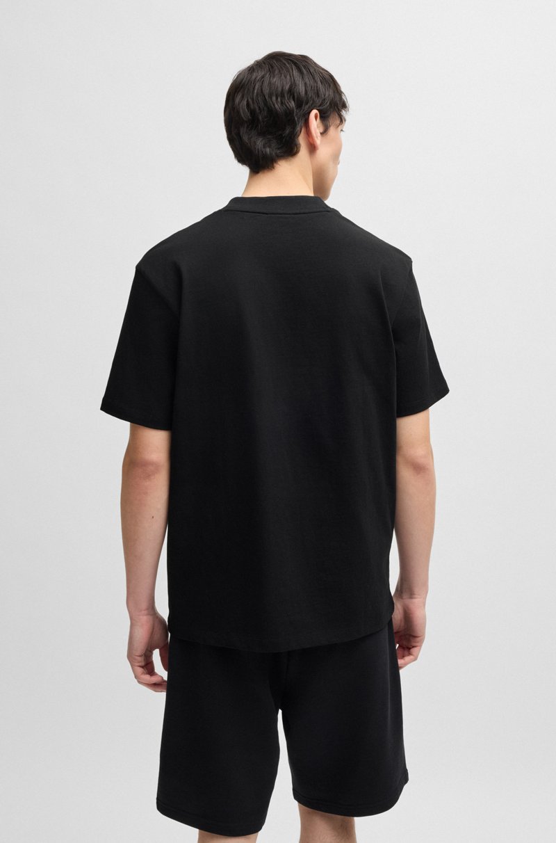 Hugo Boss Camiseta Relaxed Fit En Algodón Con Logo Estampado