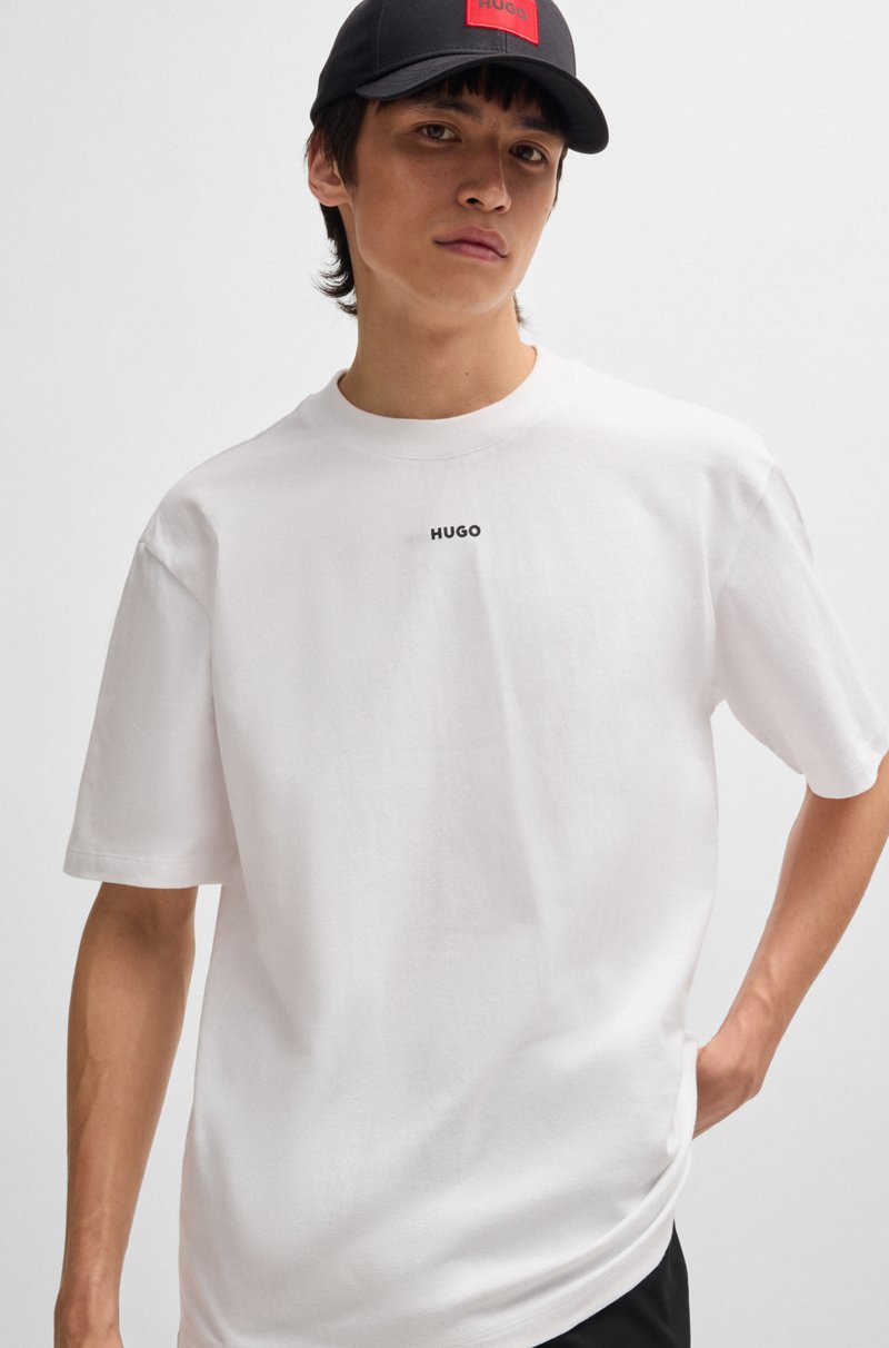 Hugo Boss Camiseta Relaxed Fit En Algodón Con Logo Estampado