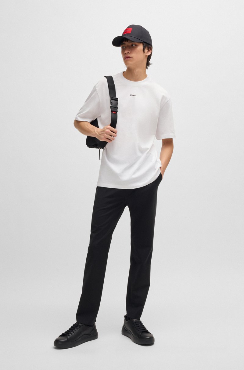 Hugo Boss Camiseta Relaxed Fit En Algodón Con Logo Estampado