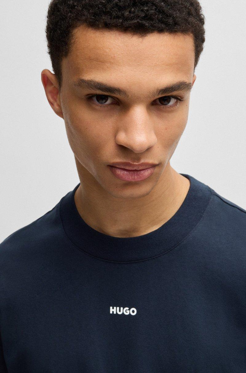 Hugo Boss Camiseta Relaxed Fit En Algodón Con Logo Estampado