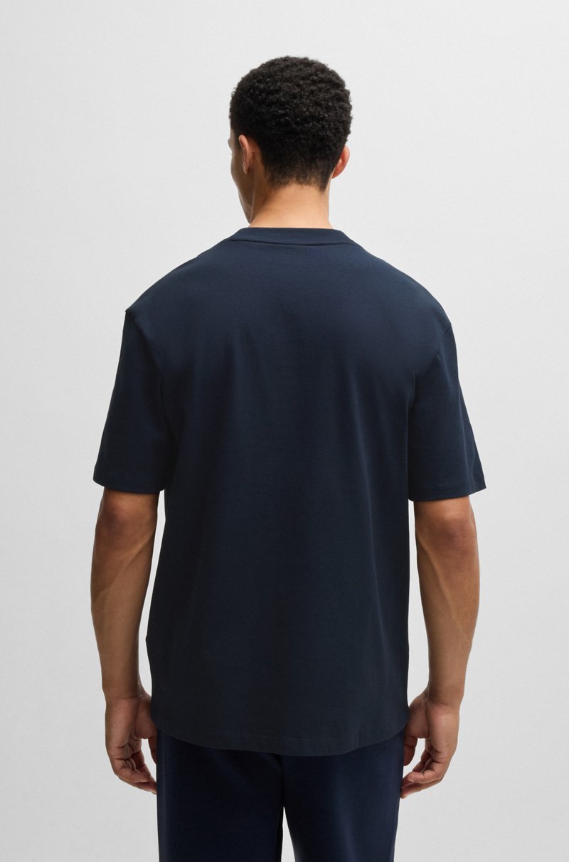Hugo Boss Camiseta Relaxed Fit En Algodón Con Logo Estampado