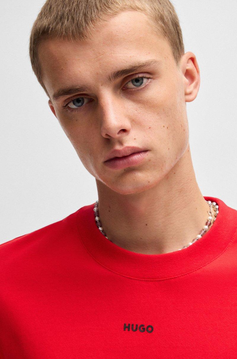 Hugo Boss Camiseta Relaxed Fit En Algodón Con Logo Estampado