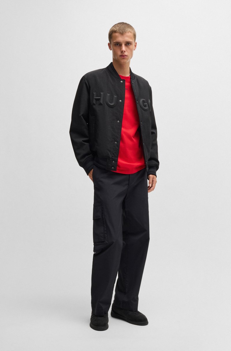 Hugo Boss Camiseta Relaxed Fit En Algodón Con Logo Estampado