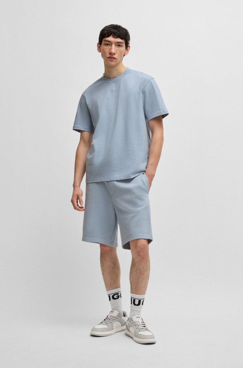 Hugo Boss Camiseta Relaxed Fit En Algodón Con Logo Estampado