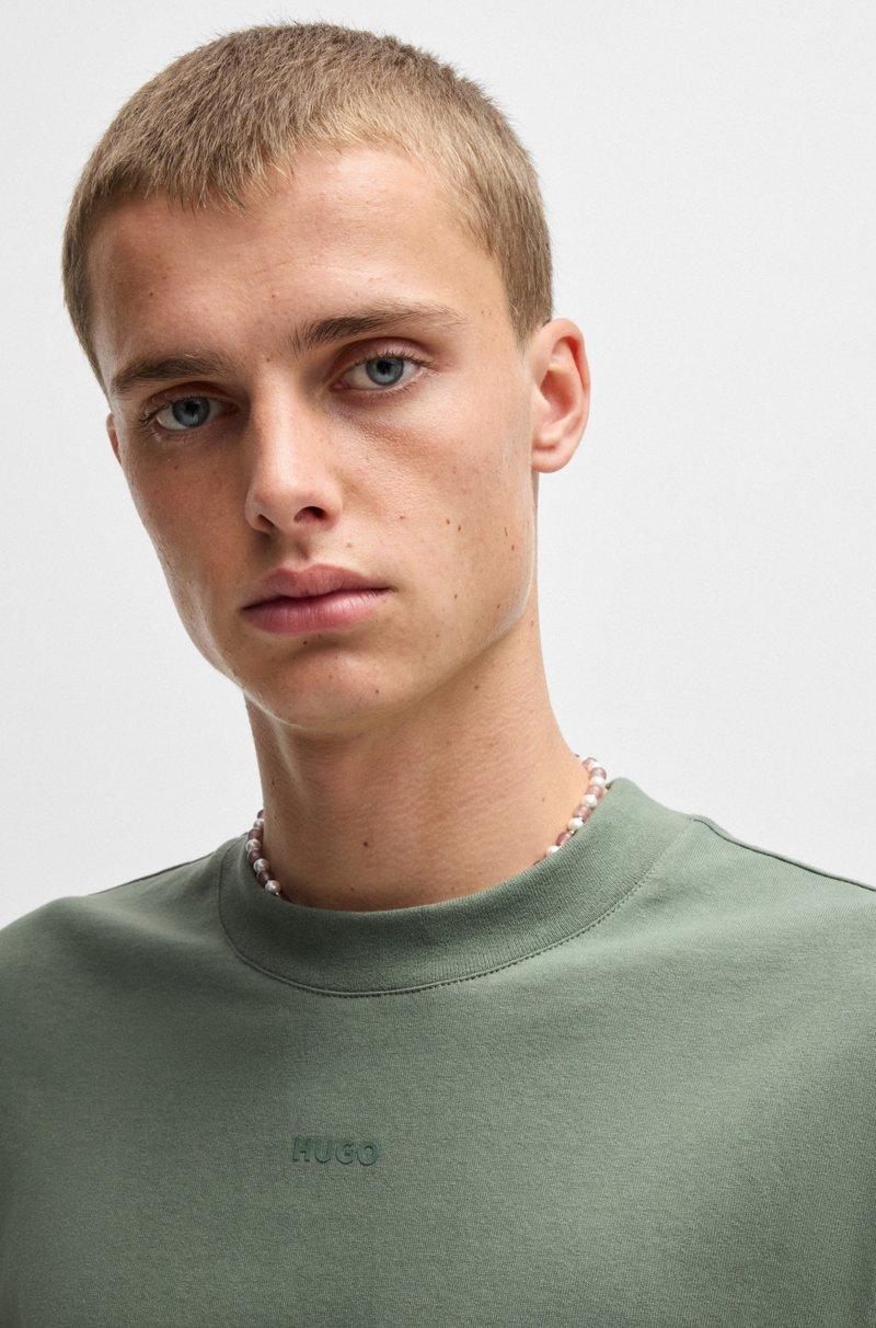 Hugo Boss Camiseta Relaxed Fit En Algodón Con Logo Estampado