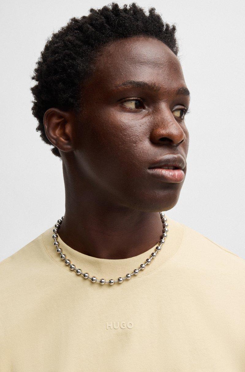 Hugo Boss Camiseta Relaxed Fit En Algodón Con Logo Estampado