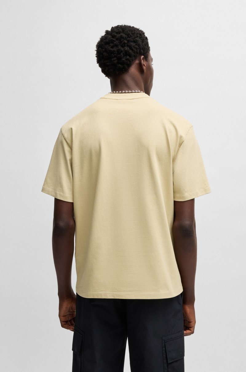 Hugo Boss Camiseta Relaxed Fit En Algodón Con Logo Estampado