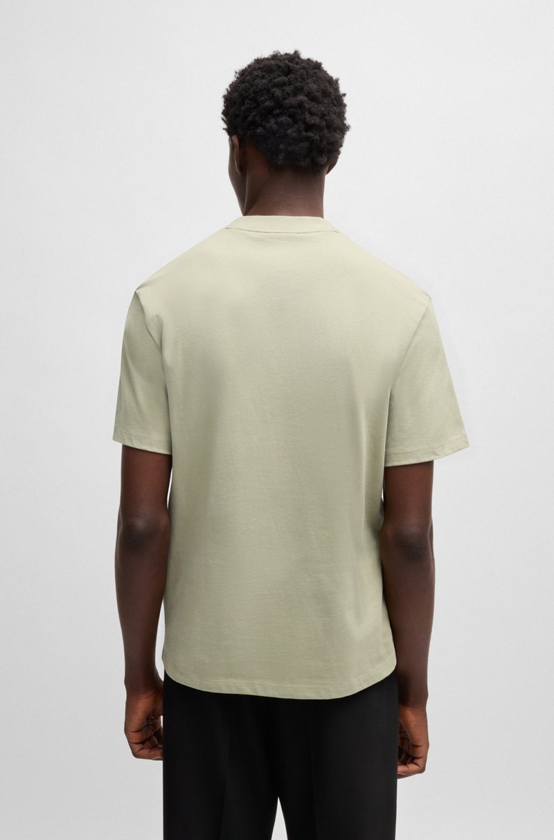 Hugo Boss Camiseta Relaxed Fit En Algodón Con Logo Estampado