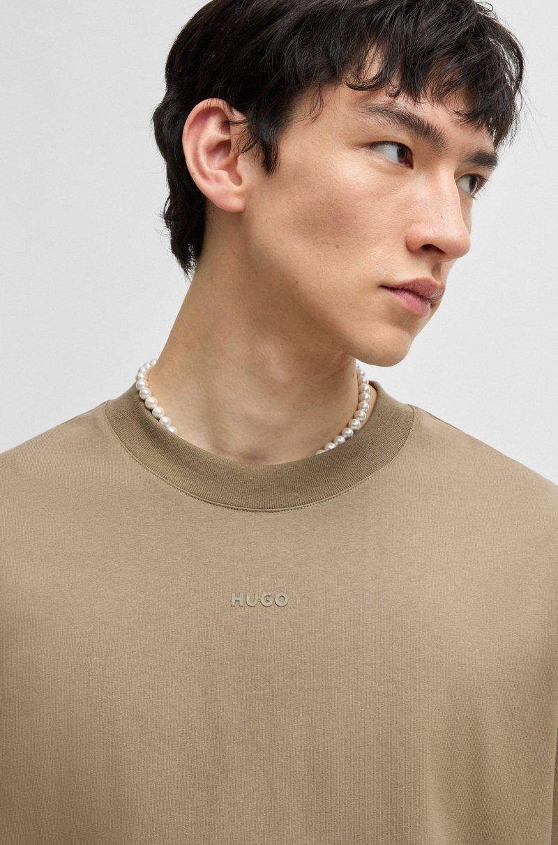 Hugo Boss Camiseta Relaxed Fit En Algodón Con Logo Estampado