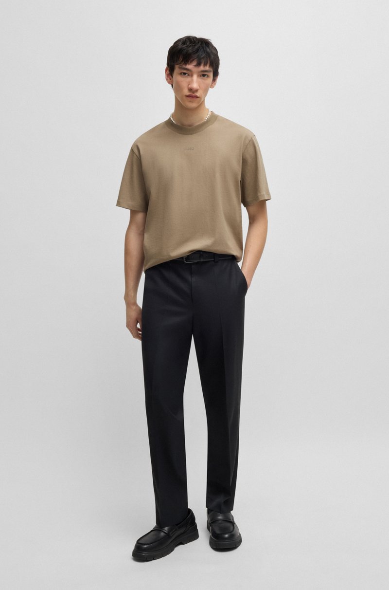 Hugo Boss Camiseta Relaxed Fit En Algodón Con Logo Estampado