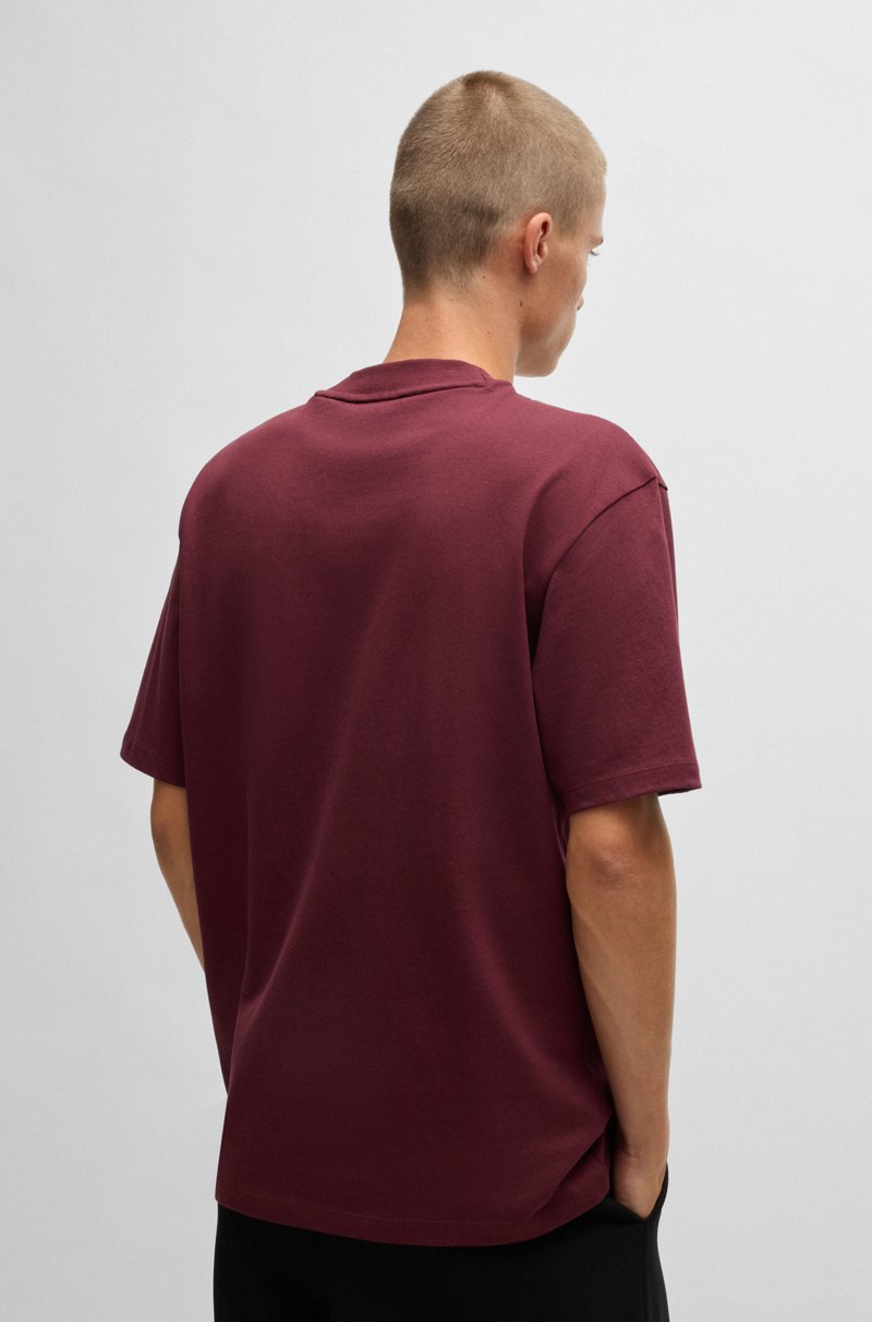 Hugo Boss Camiseta Relaxed Fit En Algodón Con Logo Estampado