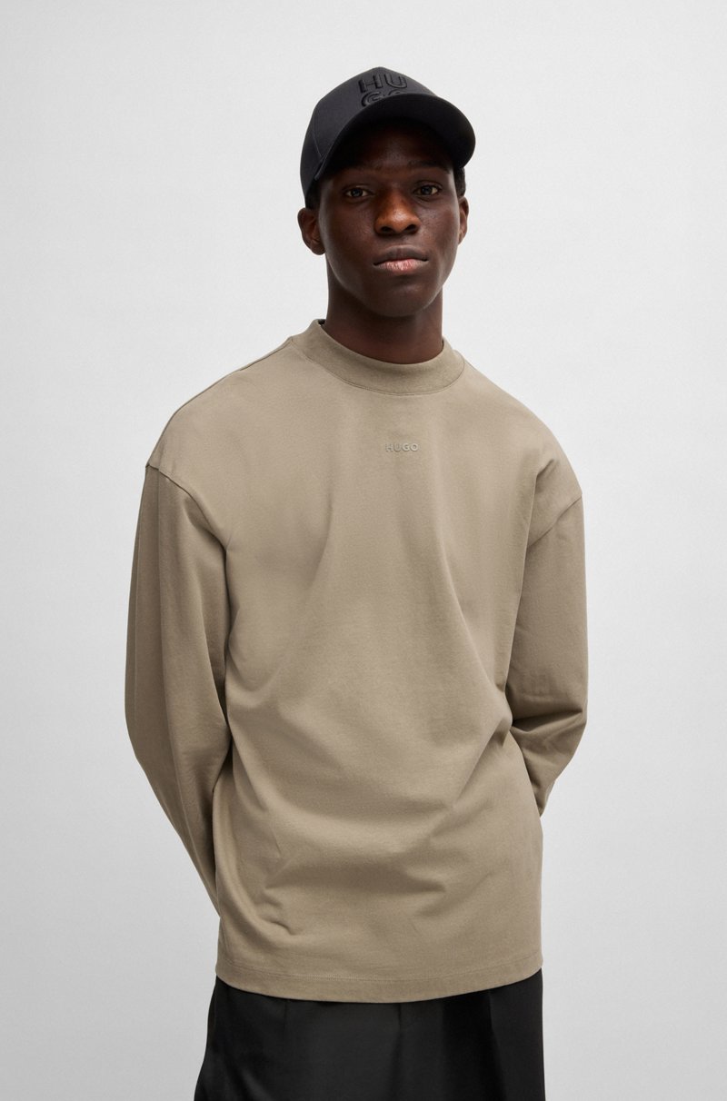 Hugo Boss Camiseta relaxed fit en punto de algodón con logo estampado
