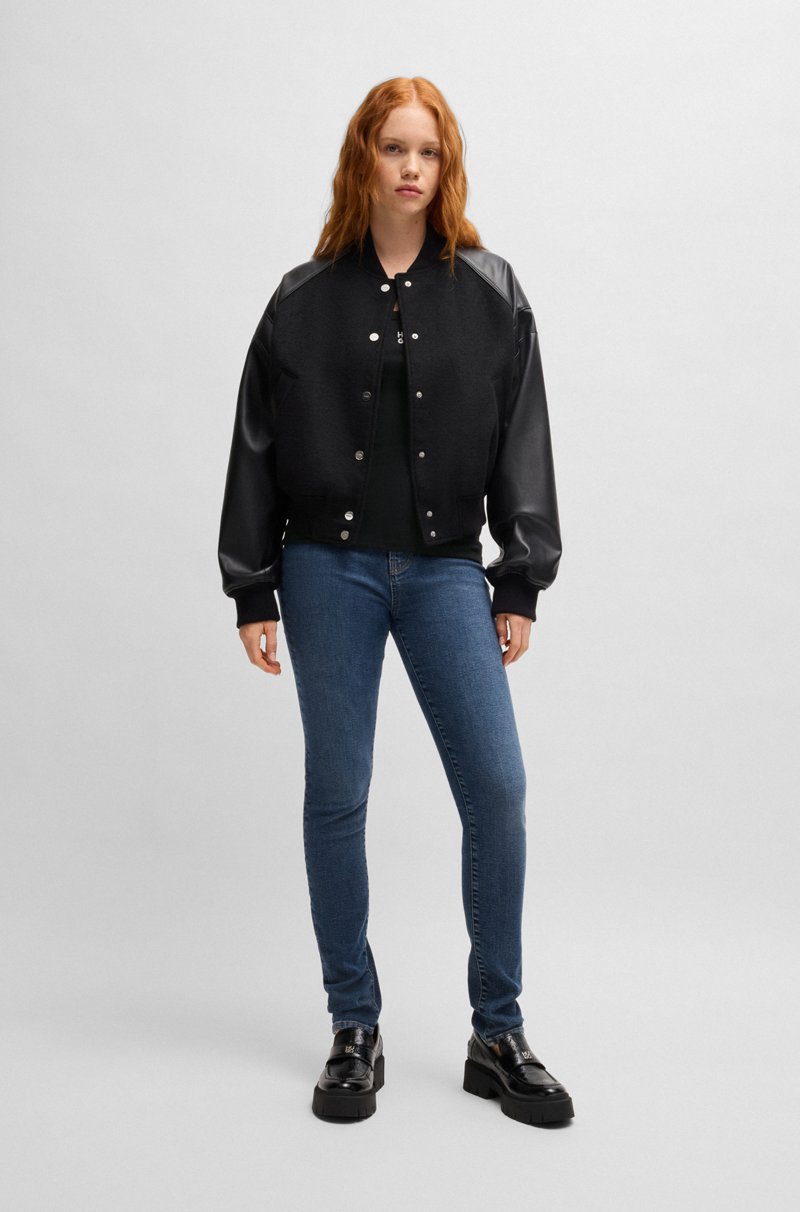 Hugo Boss Camiseta Sin Mangas En Algodón Con Logo Apilado