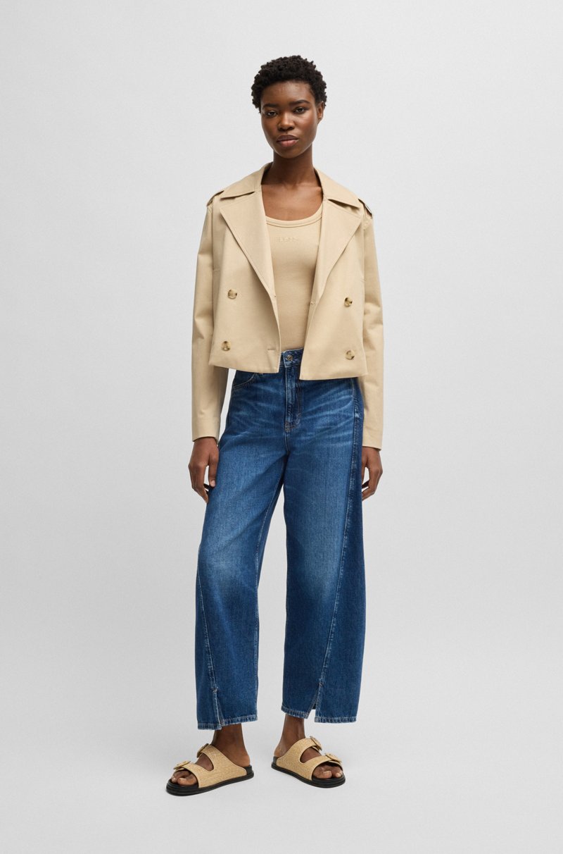 Hugo Boss Camiseta Sin Mangas Slim Fit De Algodón Elástico Con Estructura De Canalé