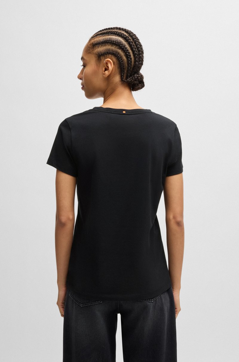 Hugo Boss Camiseta Slim Fit De Algodón Con Detalle De Logo