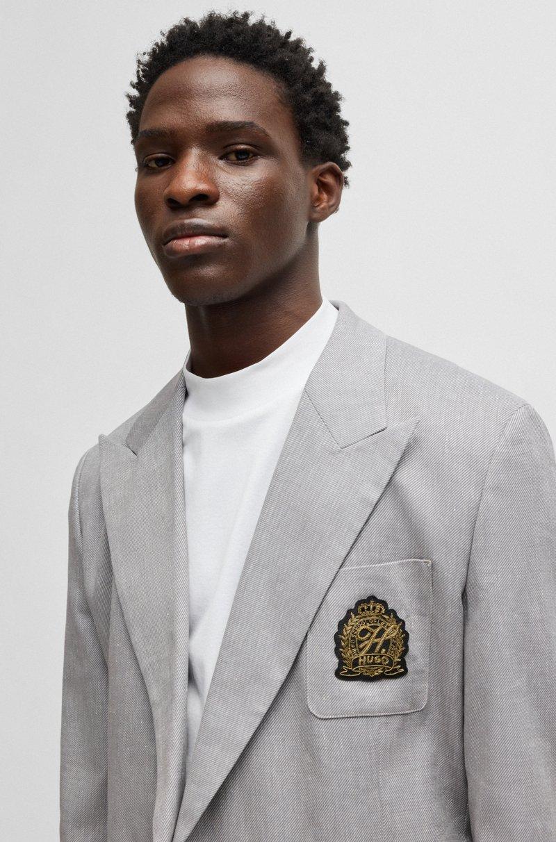 Hugo Boss Camiseta Slim Fit De Algodón Elástico Con Cuello Alto