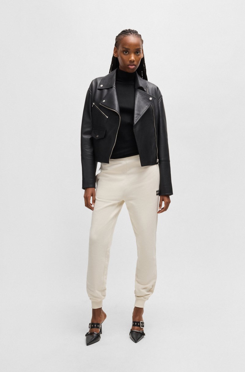 Hugo Boss Camiseta Slim Fit De Algodón Elástico Con Logo Estampado