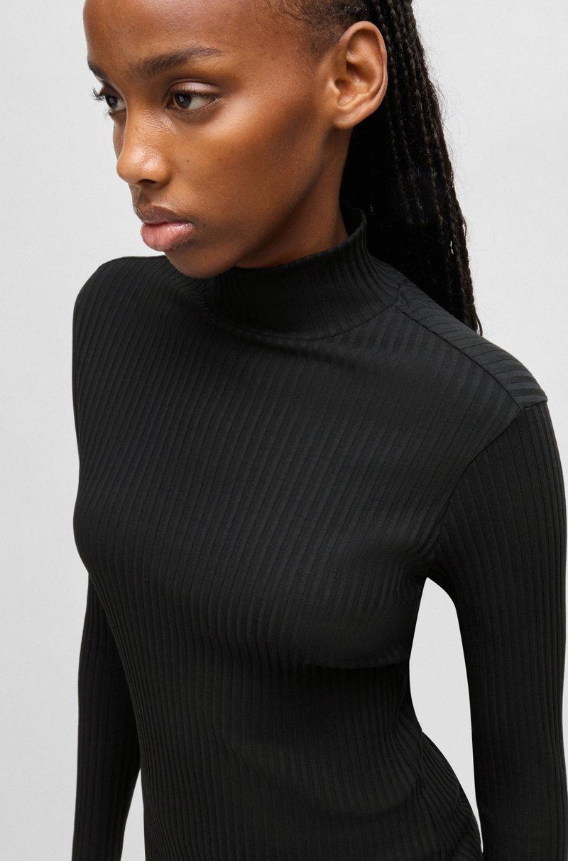 Hugo Boss Camiseta Slim Fit De Algodón Elástico Con Logo Estampado