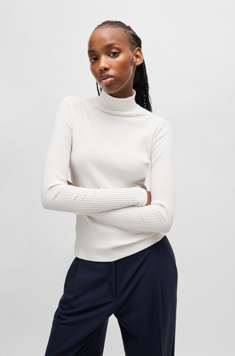 Hugo Boss Camiseta slim fit de algodón elástico con logo estampado