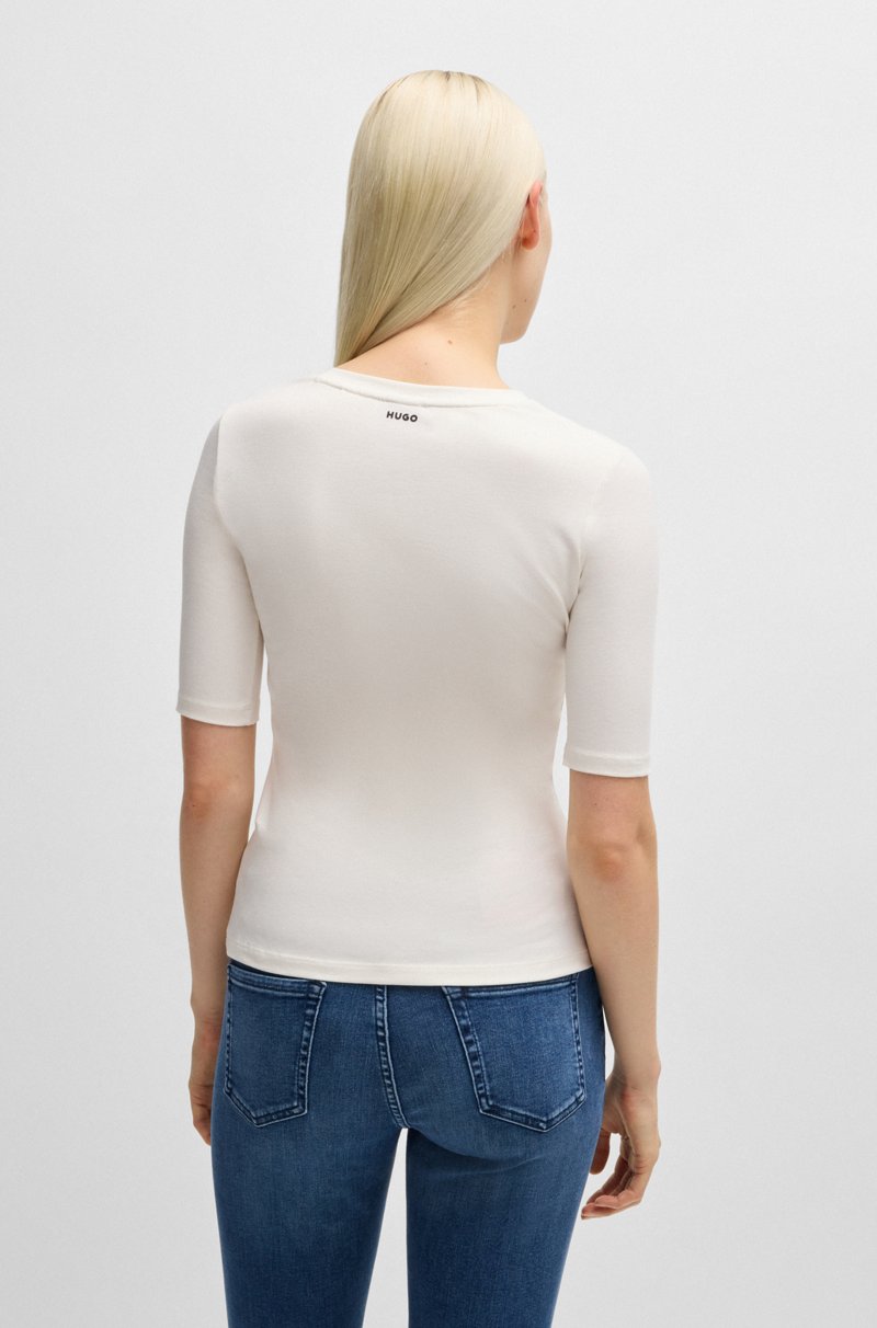 Hugo Boss Camiseta Slim Fit De Algodón Modal Y Elástico