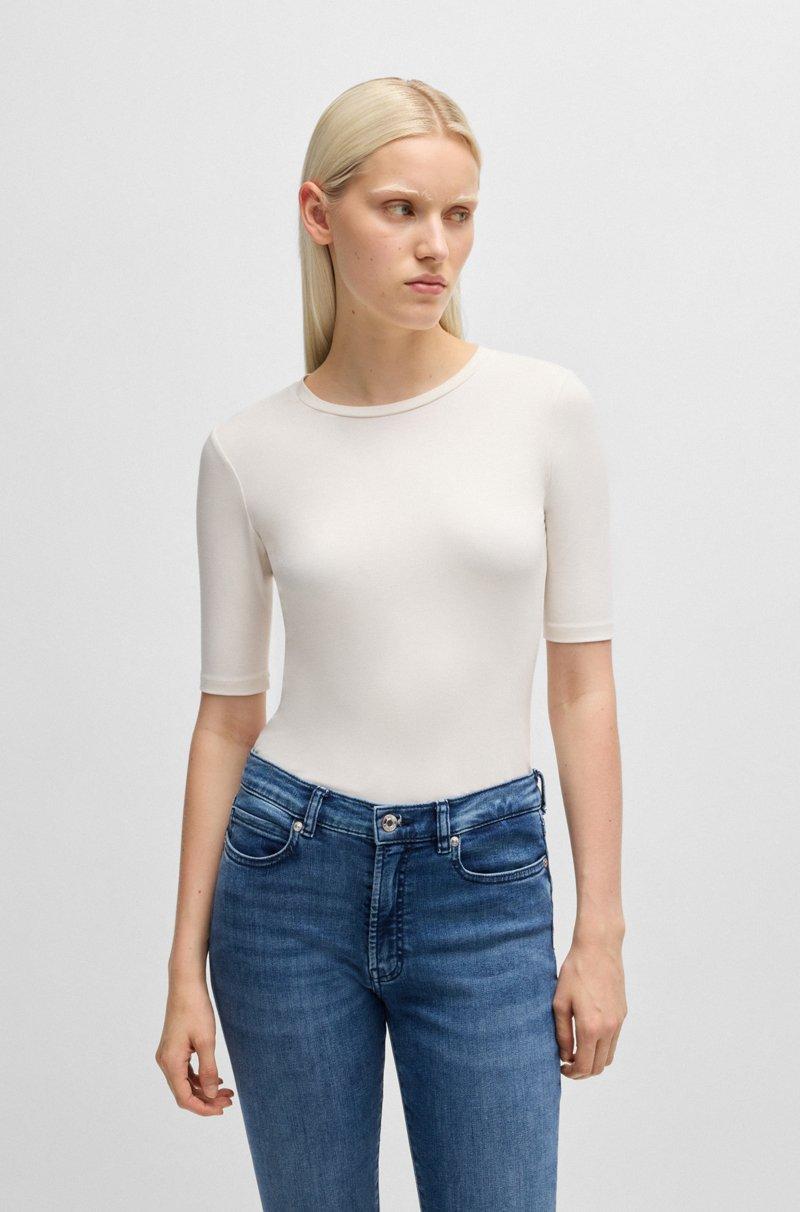 Hugo Boss Camiseta slim fit de algodón modal y elástico