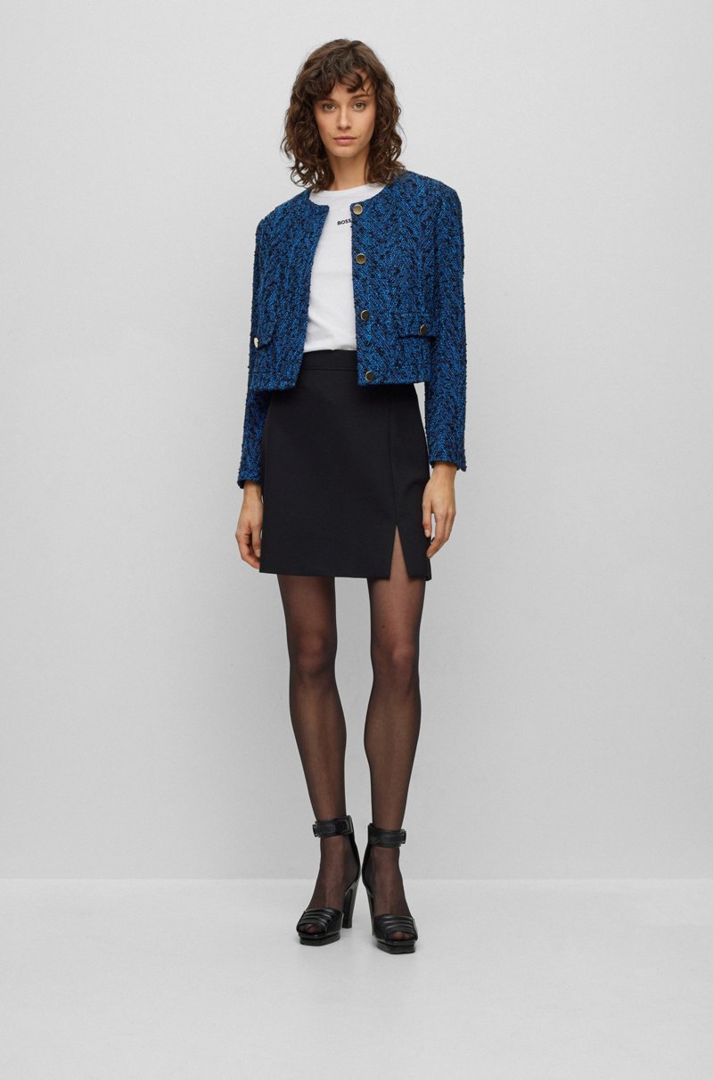 Hugo Boss Camiseta Slim Fit De Algodón Orgánico Con Logo En Contraste