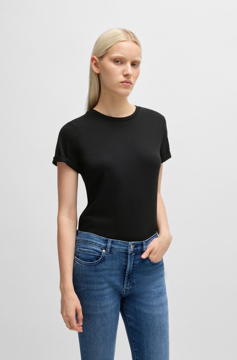 Hugo Boss Camiseta slim fit en algodón con logo estampado en la espalda