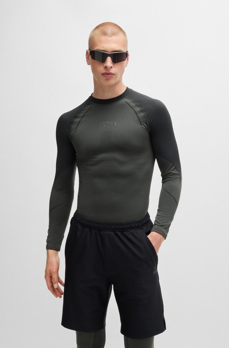 Hugo Boss Capa Base Sin Costuras Con Logo Estampado