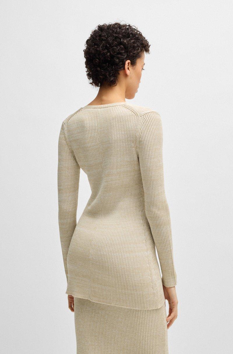 Hugo Boss Cárdigan Largo Con Estructura De Canalé Mouliné