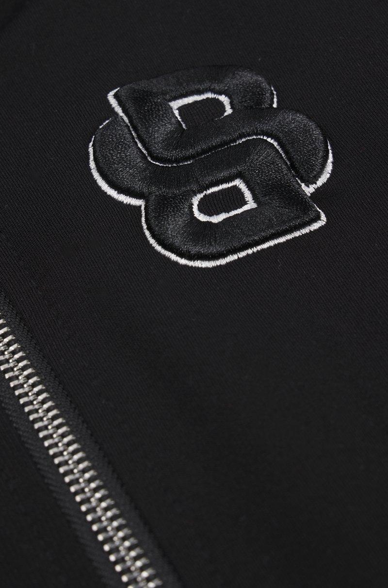 Hugo Boss Cárdigan Para Niños Con Cremallera Y Monograma Double B