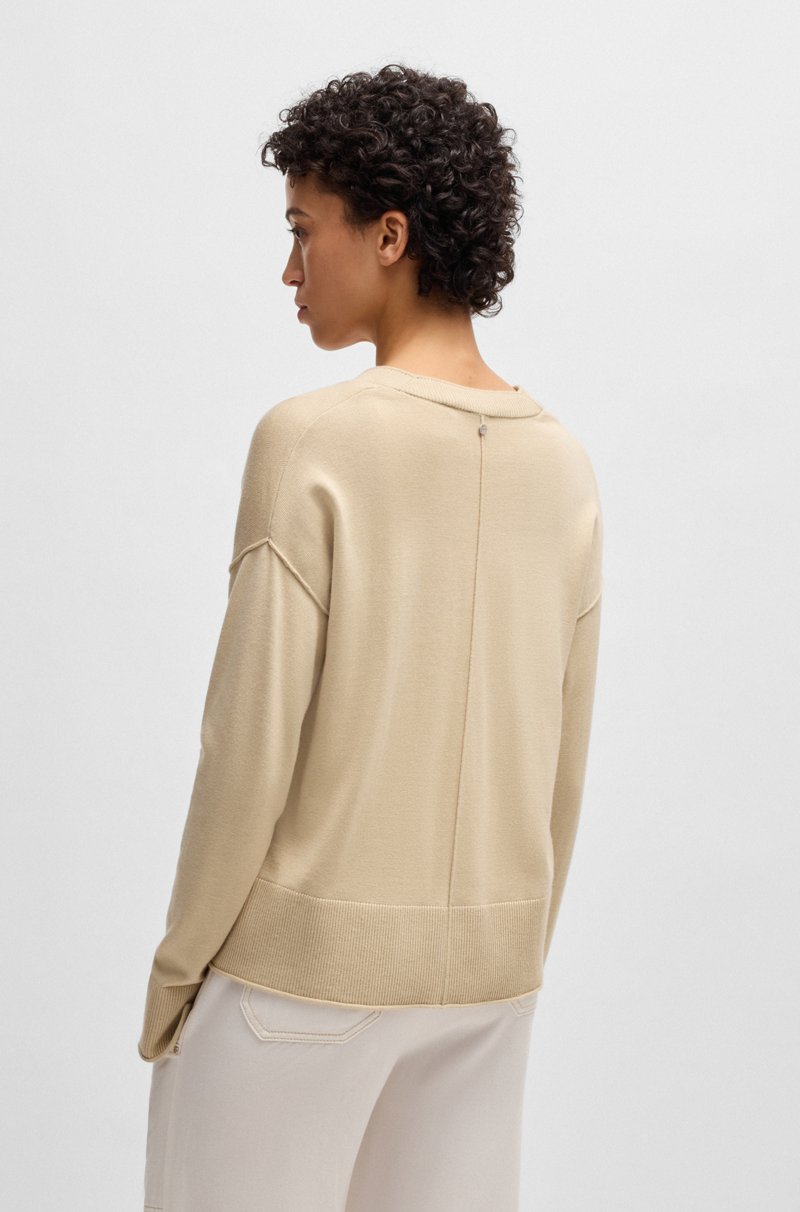 Hugo Boss Cárdigan Regular Fit Con Logo De Silicona En Hilo Suave