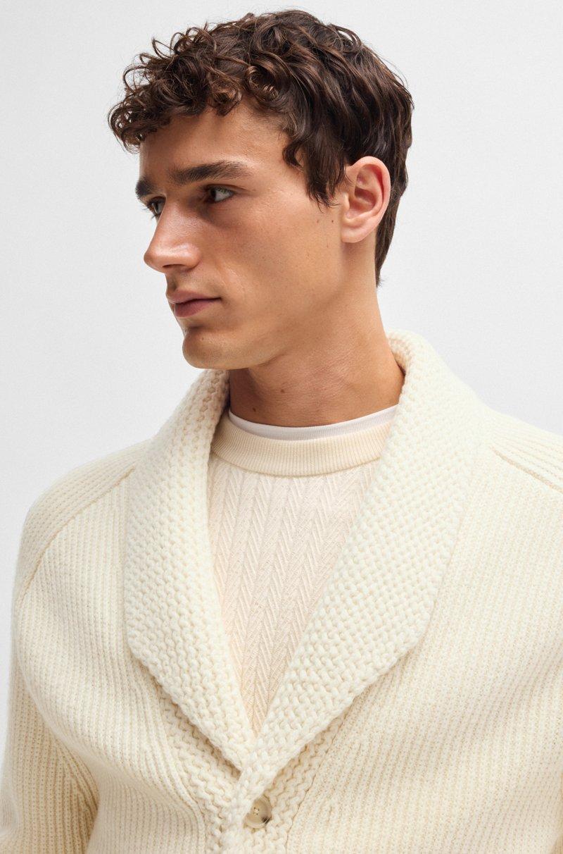 Hugo Boss Cárdigan Regular Fit De Lana Cashmere Y Seda