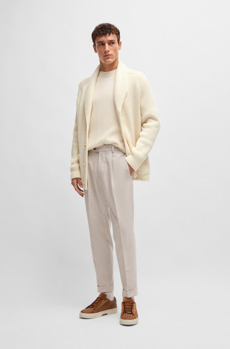 Hugo Boss Cárdigan Regular Fit De Lana Cashmere Y Seda