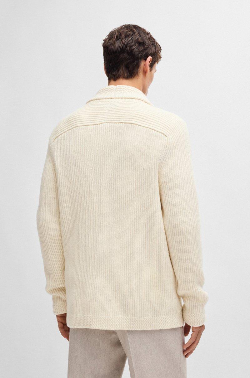 Hugo Boss Cárdigan Regular Fit De Lana Cashmere Y Seda