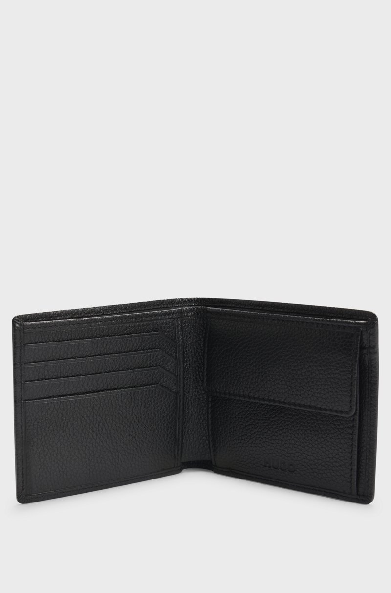 Hugo Boss Cartera De Piel Granulada Con Logo En Contraste