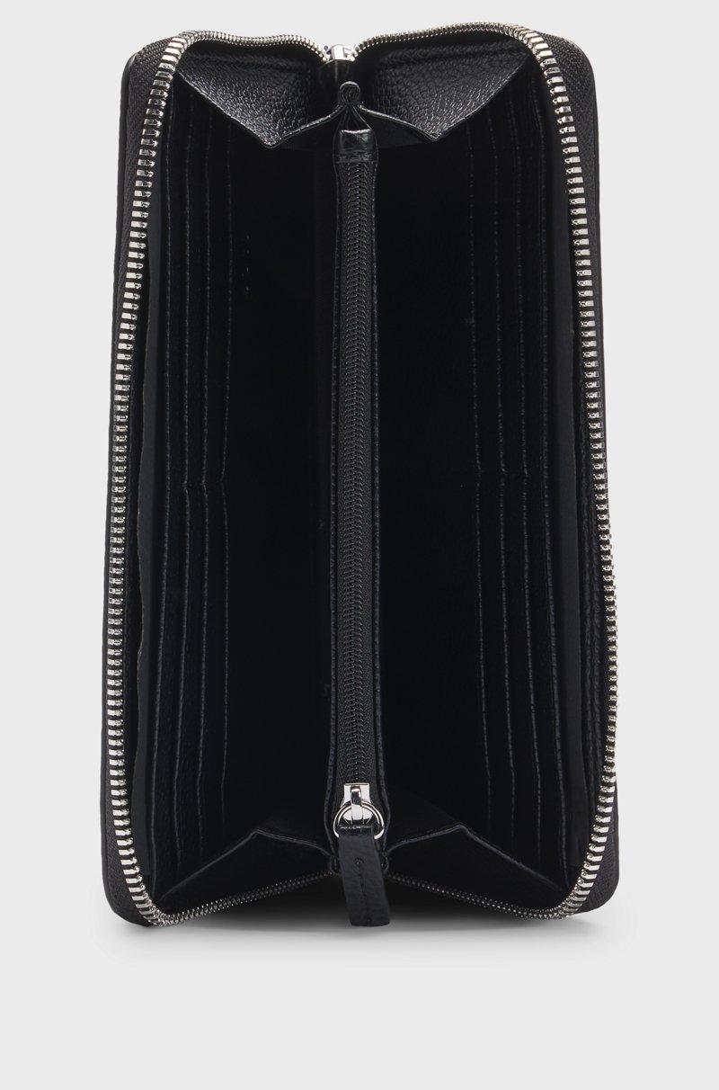 Hugo Boss Cartera De Piel Sintética Con Cremallera Envolvente Y Monograma Double B