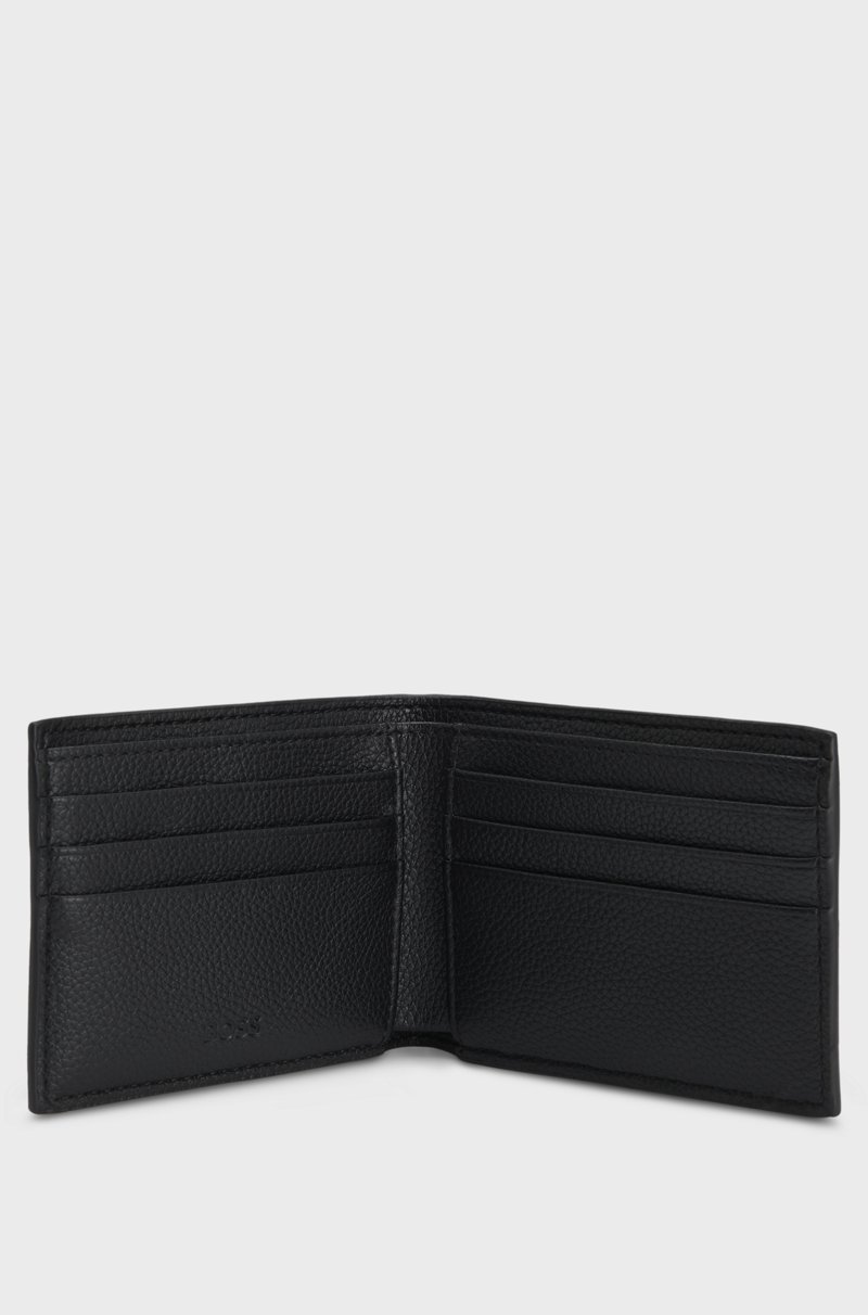 Hugo Boss Cartera De Piel Sintética Granulada Con Logo Y Raya De La Marca