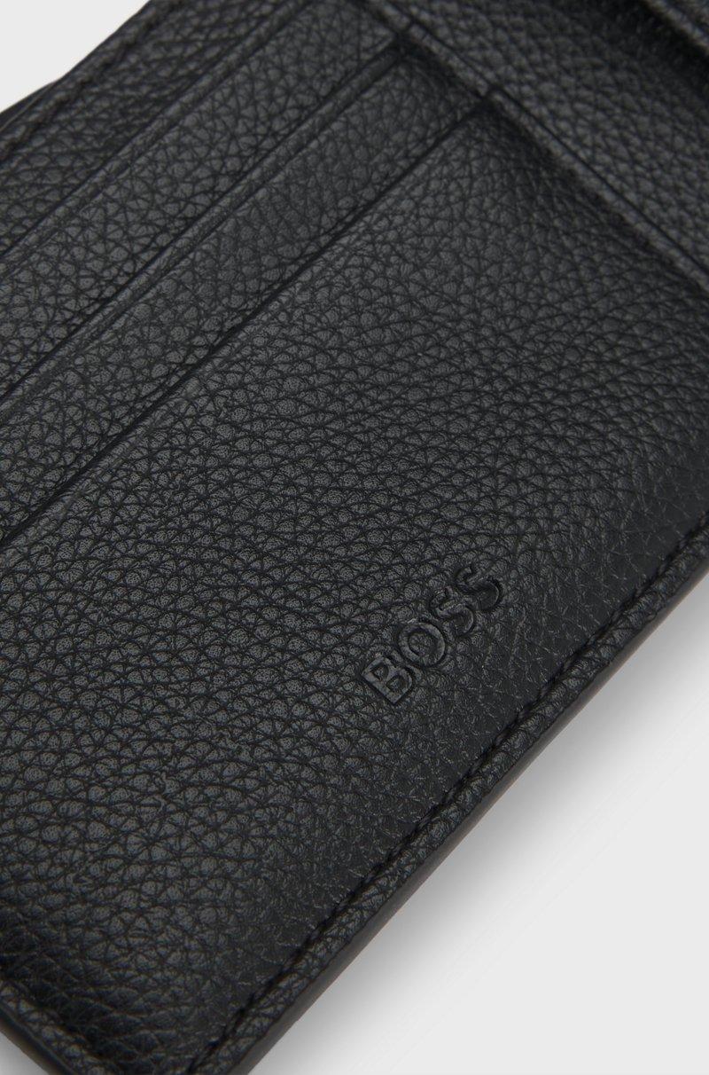 Hugo Boss Cartera De Piel Sintética Granulada Con Logo Y Raya De La Marca