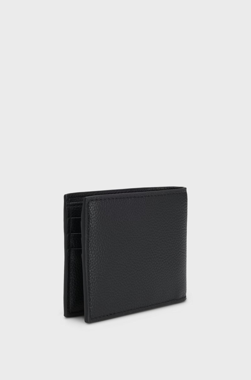 Hugo Boss Cartera De Piel Sintética Granulada Con Logo Y Raya De La Marca