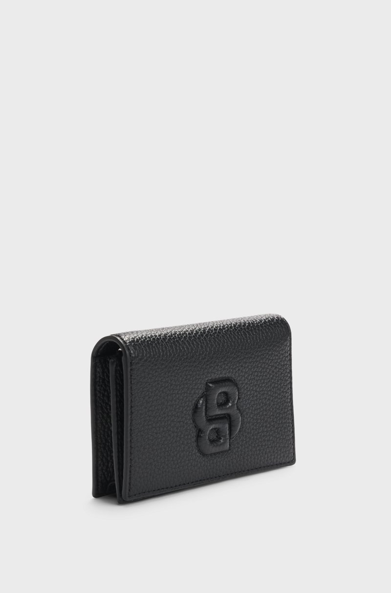 Hugo Boss Cartera Pequeña Granulada Con Monograma Double B