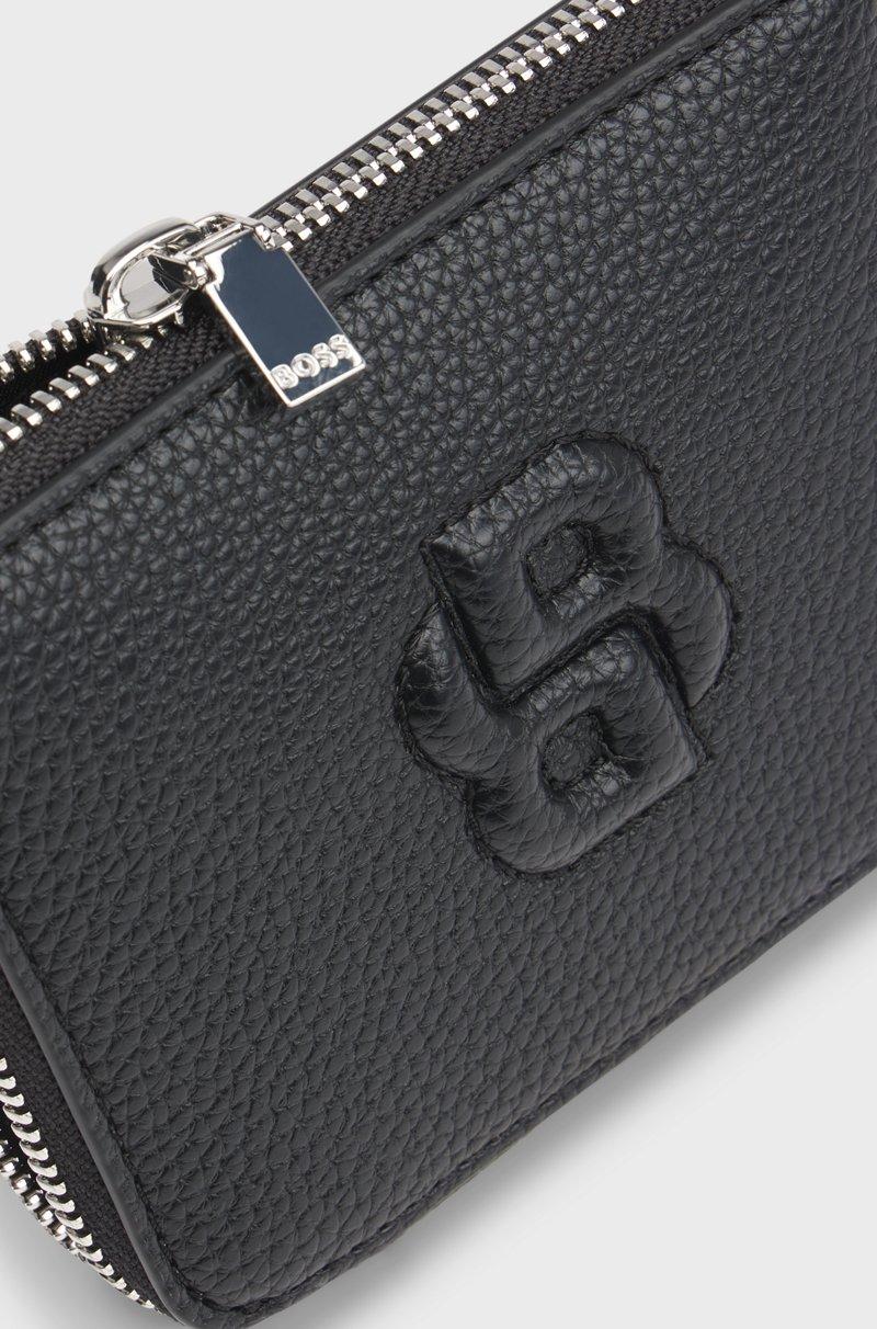 Hugo Boss Cartera Pequeña Granulada Con Monograma Double B