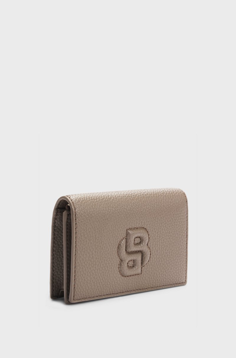 Hugo Boss Cartera Pequeña Granulada Con Monograma Double B