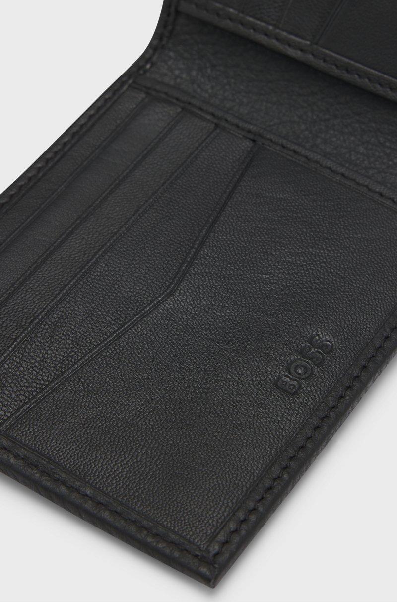 Hugo Boss Cartera Plegable De Piel Granulada Con Letras De Logo Pulidas