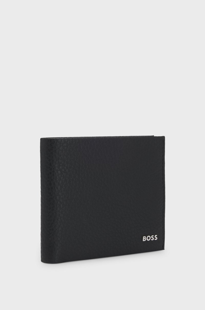 Hugo Boss Cartera Plegable De Piel Granulada Con Letras De Logo Pulidas