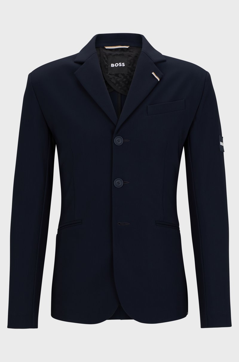 Hugo Boss Casaca De Exhibición Para Equitación Con Rayas De La Marca Y Parche De Logo